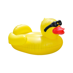 Giallo anatra gigante gonfiabile PVC ispessito letto galleggiante portatile giochi d'acqua per bambini adulti per l'estate nuoto all'aperto - Product Image 2