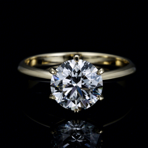 1 karaat moissanite (lab diamant) ring | 925 sterling zilver en 18K