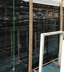 Baldosa de mármol negro pulido Natural, <span class=keywords><strong>marmol</strong></span>,pisos de <span class=keywords><strong>marmol</strong></span>, revestimiento Interior 3d, suelo de pared italiano, Galaxia mate - Product Image 3