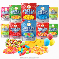 100SWEET FOOD Bonbons lyophilisés en forme de Terre, saveur fruitée et sucrée, gommes à la fraise, friandise croustillante