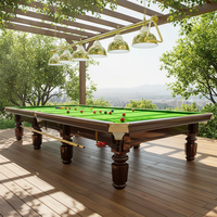 Table de snooker russe professionnelle de 12 pieds en bois massif, table de billard russe pour club et bar avec tissu 6811