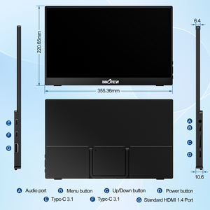 <span class=keywords><strong>Écran</strong></span> portable pour ordinateur portable de jeu ultra-fin FHD 15,6 pouces avec USB Type C, haut-parleurs doubles, extension d'<span class=keywords><strong>écran</strong></span> d'ordinateur portable, <span class=keywords><strong>écran</strong></span> LCD 1080P - Product Image 6
