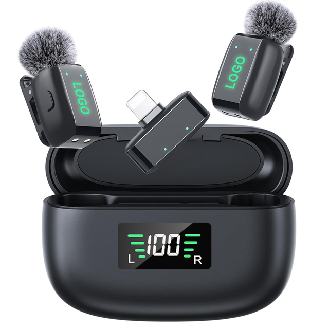 Wireless Lavalier Microphone for Mini Microphone with Noise Cancellation 24Hrs Battery Life USB C Microphone
