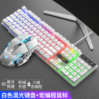 Clavier de jeu mécanique filaire, USB, avec fil, souris, rétroéclairage LED rvb, pour ordinateur PC et Laptop