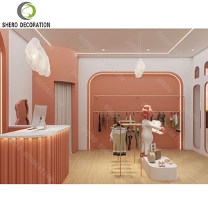 Baby Shop Design Custom Kids Clothing Store Display Rack Clothing Display Fixture Garment Stand For Kids Clothing Store Showcase - Product Image 1