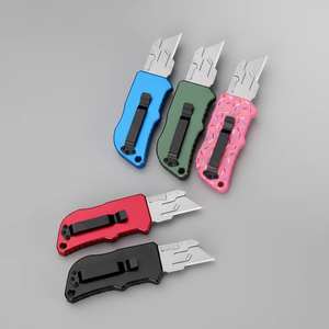 Cuchillo Portátil Multifuncional EDC, Hoja SK5 de Alta Calidad, Mango de Aleación de Aluminio de Aviación, Cuchillo para Tallar, Hoja Reemplazable - Product Image 2