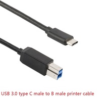 1m USB 3.0 USB C mâle vers USB 3.0 B mâle câble d'imprimante Compatible pour Canon HP