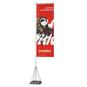 Custom Size Outdoor Advertising Aluminum Polyester Beach <b>Flags</b> Digital Printed Flying Feather Banners Pennant Cloth Custom Size - Product Image 1