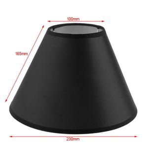 Costiero rustico minimalista illuminazione domestica interna paralume in PVC in tessuto nero lampada da tavolo per comodino lampada da pavimento cono asiatico - Product Image 6