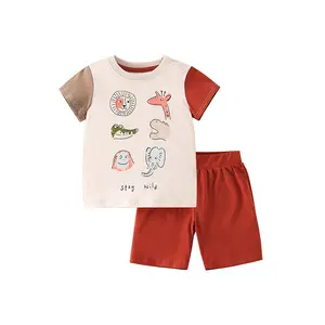 Casual design baby girls / boy clothing set 1to 5 year Unisex garments for summer