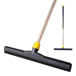 Floor Squeegee Scrubber Adjustable Telescopic Pole Heavy Duty Household Broom EVA Foam Blade for Garage Courtyard Shower