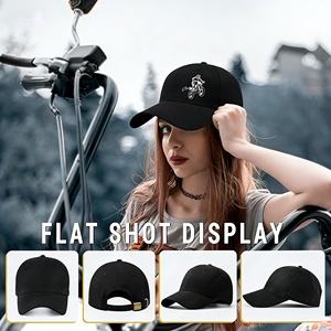 Gorras Deportivas Casuales con Visera Curva <span class=keywords><strong>de</strong></span> 6 Paneles, Color Negro, Logotipo Personalizado, Gorras <span class=keywords><strong>de</strong></span> Béisbol Ajustables Unisex al por Mayor - Product Image 4