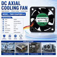 Kipas Pendingin Aksial Sunon DC 12V 6.8W AC EC 5V 24V 48V 4CM 4028 40X40X28MM Aliran Udara Tinggi Dual Ball Bearing PMD1204PQBX-A Senyap
