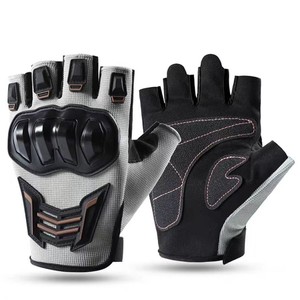 <span class=keywords><strong>Gants</strong></span> tactiques demi-doigts en peau de chèvre, antidérapants, respirants, légers, pour la conduite de <span class=keywords><strong>moto</strong></span>, protection solaire hivernale, antichoc - Product Image 5