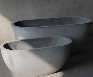 <span class=keywords><strong>Cilindro</strong></span> redondo Moda Jardín Decoración Planta de suelo de gran tamaño Magnesio Arcilla <span class=keywords><strong>Maceta</strong></span> - Product Image 2