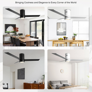 Diseño único Control remoto 3 hojas de goma <span class=keywords><strong>Motor</strong></span> de CC Super silencioso sala de estar Led luces de ventilador de techo - Product Image 6