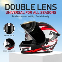 Nouveau casque de moto LVCOOL LV115 ABS intégral rabattable à double visière, déverrouillage rapide, certifié DOT, toutes saisons, motocross