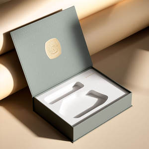 맞춤 인쇄 네이비 럭셔리 코스메틱 자석 인서트 견고한 선물 상자 뚜껑 포함 디럭스 하드 자석 주얼리 선물 상자 - Product Image 6