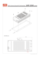 Mean well uhp-2500 2500W 24V 36V 48V uhp-2500-24/36/48 Refroidissement par conduction PFC Alimentation à découpage Meanwell Dericsson