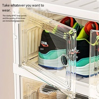 Nouvelle Armoire à Chaussures Pliable Magnétique Anti-Poussière 2026, Installation Facile, Boîte à Chaussures Transparente Pliante