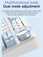 AULa F75 Anpassbare Computer-Tastatur 75% Mechanische Tastatur PBT-Tastenkappen Mini Tragbare Blaue Schalter Gaming Drei Modi USB-C LED