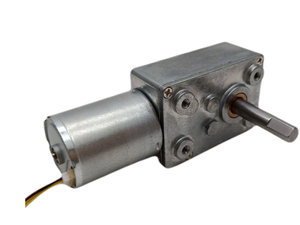 370 Brush Self-lock Low Noise Hollow Shaft DC Micro Electric Drive Worm Gear Motor 12V 24V Winch IE <strong>2</strong> Permanent Magnet Flange - Product Image 3