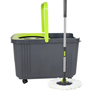 OKKiHOME Juego de fregona giratoria de microfibra 360, fregona giratoria rectangular para limpieza de suelos del hogar - Product Image 1