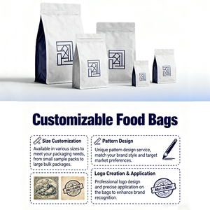 Sacs refermables en Mylar <span class=keywords><strong>de</strong></span> qualité alimentaire avec logo personnalisé, givrés, pour chewing-gum, lait, collations, chips <span class=keywords><strong>de</strong></span> pommes <span class=keywords><strong>de</strong></span> terre, café, protéines - Product Image 4