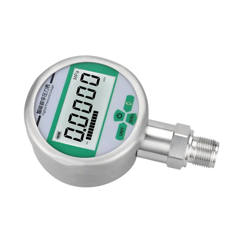 คุณภาพสูงManometersราคา 0.5% FS Mpa Bar Psi KPAสแตนเลสดิจิตอลจอแสดงผลน้ําAir Oilเครื่องวัดความดันไฮดรอลิก