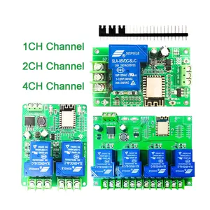 ESP8266 WIFI 1/2/4 CH Channel 30A Modul DC 12V 24V ESP-12F Papan Pengembangan DC 7V-28V 5V untuk Rumah Pintar Kontrol Nirkabel