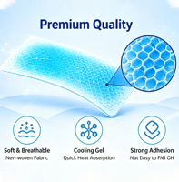 Patch de gel rafraîchissant pour la réduction de la fièvre et le soulagement de la douleur, patch hydrogel pour adultes et enfants, soulagement des maux de tête, des douleurs musculaires et articulaires, coussin rafraîchissant