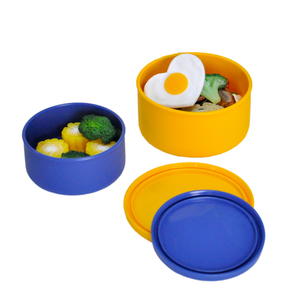 Contenedor de Alimentos Rectangular Redondo para Niños, Lonchera Bento de Silicona para Cocina - Product Image 4