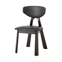 Tables de restaurant et ensembles de 4 chaises de cuisine de luxe modernes, ensemble de table à manger haut de gamme noire pour la maison