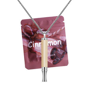 Inhalateur nasal en acier inoxydable géométrique plaqué or 18 carats pour femmes, outil de respiration profonde anti-stress, vaporisateur organique - Product Image 5