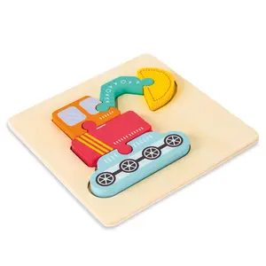 Montessori 3D Wooden Puzzle Baby Toys Educational Toys Plays Cartoon Grasp Intelligence Puzzles For Kids Wooden Toys