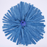 Tête de serpillière ronde de cuisine en microfibre avec bâton en acier inoxydable de 1.2m