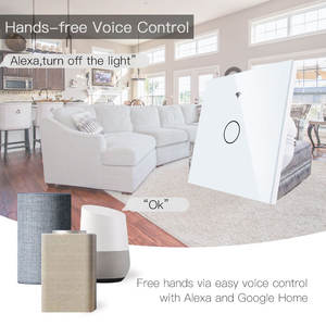 Interruptor de Pared Inteligente Deftun Tuya Wifi Eu 220v Neutrale Smartlife <span class=keywords><strong>Alexa</strong></span> Google Home 1/2/3/4 Gang Panel de Vidrio Templado - Product Image 3