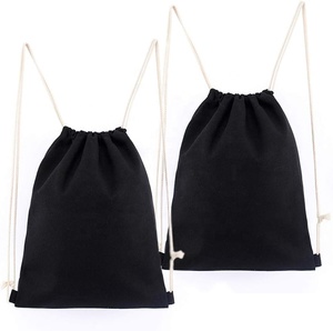 Ba Lô Túi Cinch <span class=keywords><strong>Cotton</strong></span> Logo Tùy Chỉnh Túi Dây Rút Vải <span class=keywords><strong>Cotton</strong></span> Lớn Màu Đen Vải <span class=keywords><strong>Cotton</strong></span> Polyester Có Thể Tái Sử Dụng 8 Oz - Product Image 1