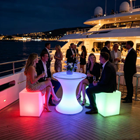 Tabourets cubes lumineux LED 2700K blanc chaud doux, étanches, pour soirées, événements extérieurs, hôtels et plages, garantie 2 ans