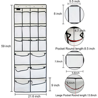 Sac de rangement suspendu pliable ; se plie à plat pour un rangement facile ; doté d'un design compartimenté