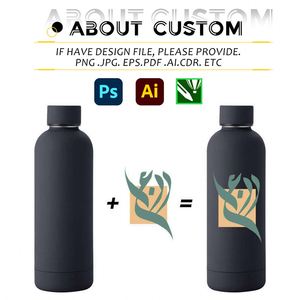 Custom Logo Luxury Water <b>Bottle</b> Insulated Stainless Steel Vacuum Flask Keep Hot and Cold 500ml Drink Waterbottle With Logo - Product Image 3