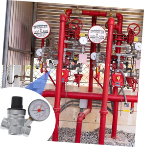 Tmok DN20 3/4 "inç kaplama pirinç ayarlanabilir su RV basınç düşürücü regülatörü ayar vanası basınç göstergesi ile - Product Image 4