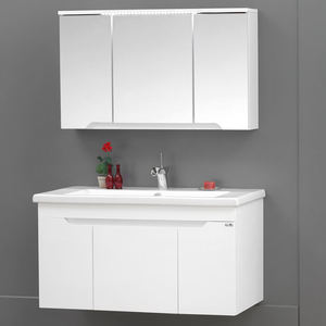 حار بيع الحديثة الأبيض حوض الغسيل غرفة الغسيل بالوعة للماء مغسلة كومبو طقم مكياج الحمام مع مجلس الوزراء التخزين - Product Image 2