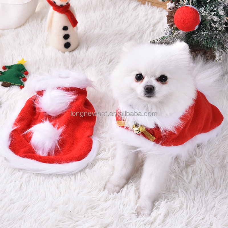Nuovi vestiti di Natale per cani rossi di lusso scialle