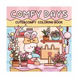 Libro para Colorear Cozy Friends A5 con Encuadernación en Espiral para Adultos y Niños, Impresión Personalizada, Papel de Alta Calidad para Dibujar y Pintar al Mayoreo - Product Image 1