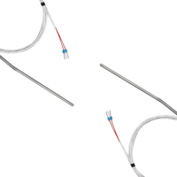 Sonda de Temperatura PT100 RTD, Termistor de Acero Inoxidable de 3 Cables, Resistencia de Platino Impermeable, Precisión de 0.3°C, -50~200°C