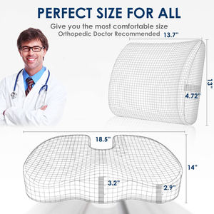 Coussin de siège tricoté pour coccyx et oreiller de soutien lombaire en gros – Accessoire confortable pour chaise de bureau - Product Image 2