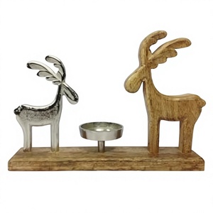 Figurines de rennes en métal doré, moulées à la main, objets décoratifs pour la décoration de Noël, fournitures pour événements. - Product Image 6