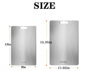 Titan thớt, Titan thớt cho nhà bếp, 304 thớt thép không gỉ (39*28cm) - Product Image 6