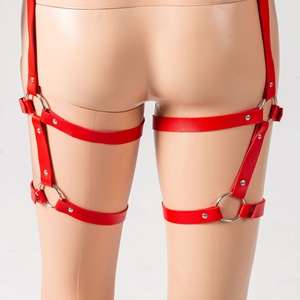 Europeo americano interesse integrato fibbia in pelle PU cintura rilegatura regolabile Bondage attrezzi per la tortura - Product Image 3